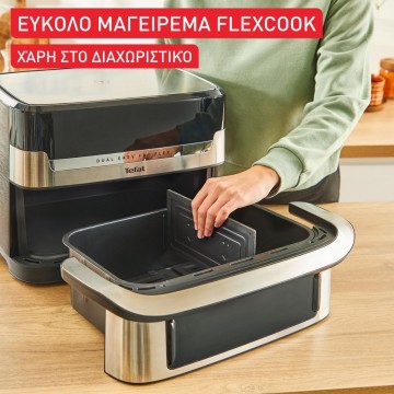 Air Fryer Tefal EY922DE0 με Διπλό Αποσπώμενο Κάδο 9lt Μαύρο Air Fryer Tefal EY922DE0 με Διπλό Αποσπώμενο Κάδο 9lt Μαύρο